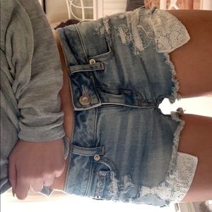 american eagle jean shorts